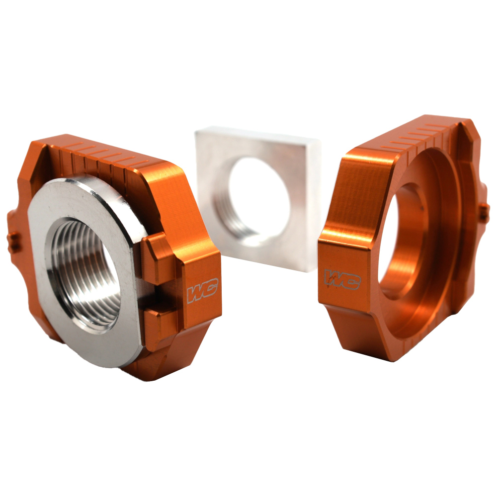 AXLE BLOCK KIT ELITE KTM/HUSKY ORANGE (R)